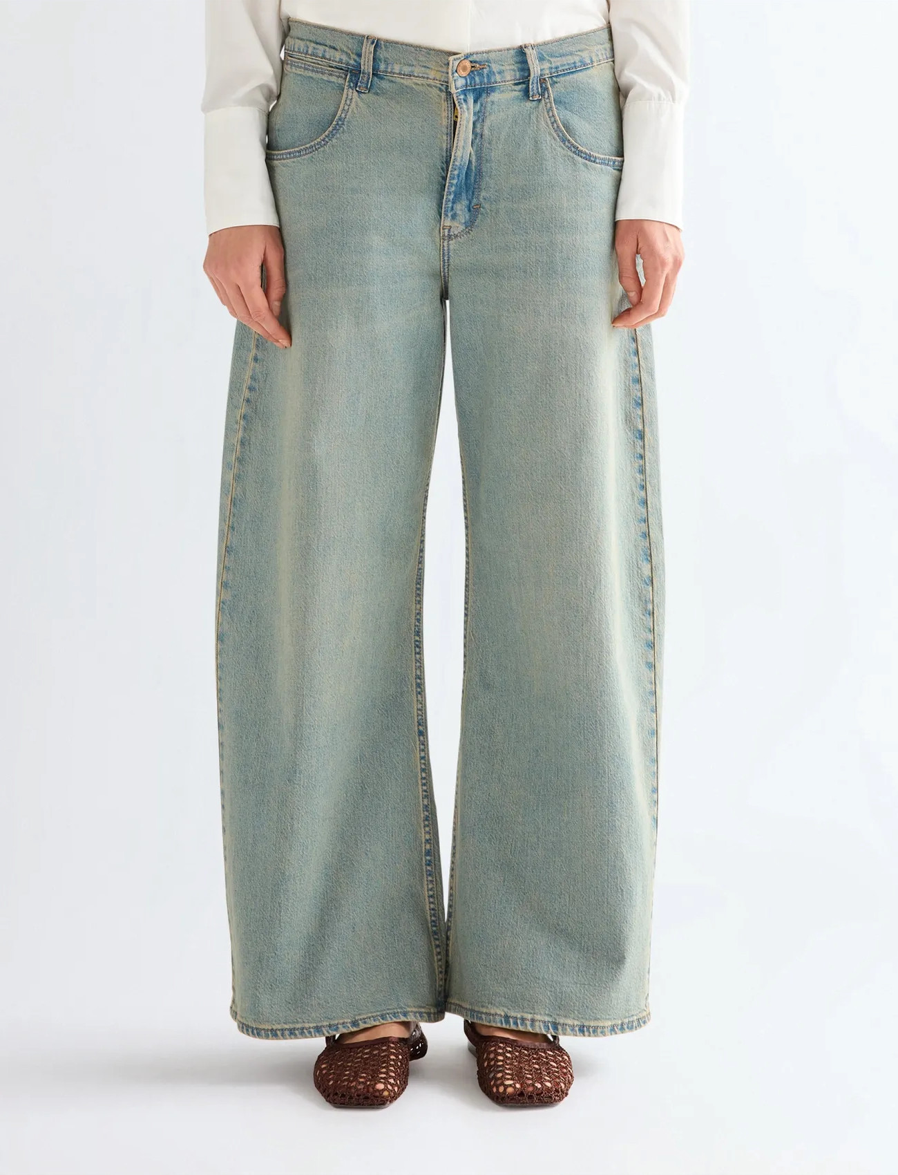 Wrangler Lr Ultra Barrel, 25 x 32, Blue, Jeans > Vidde, Dame