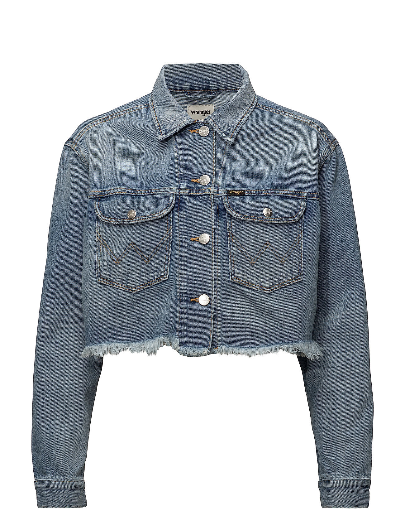 Retro Crop Jacket Jeansjack Denimjack Blauw Wrangler wrangler kopen in de aanbieding Retro Crop Jacket Jeansjack Denimjack Blauw Wrangler wrangler kopen in de aanbieding