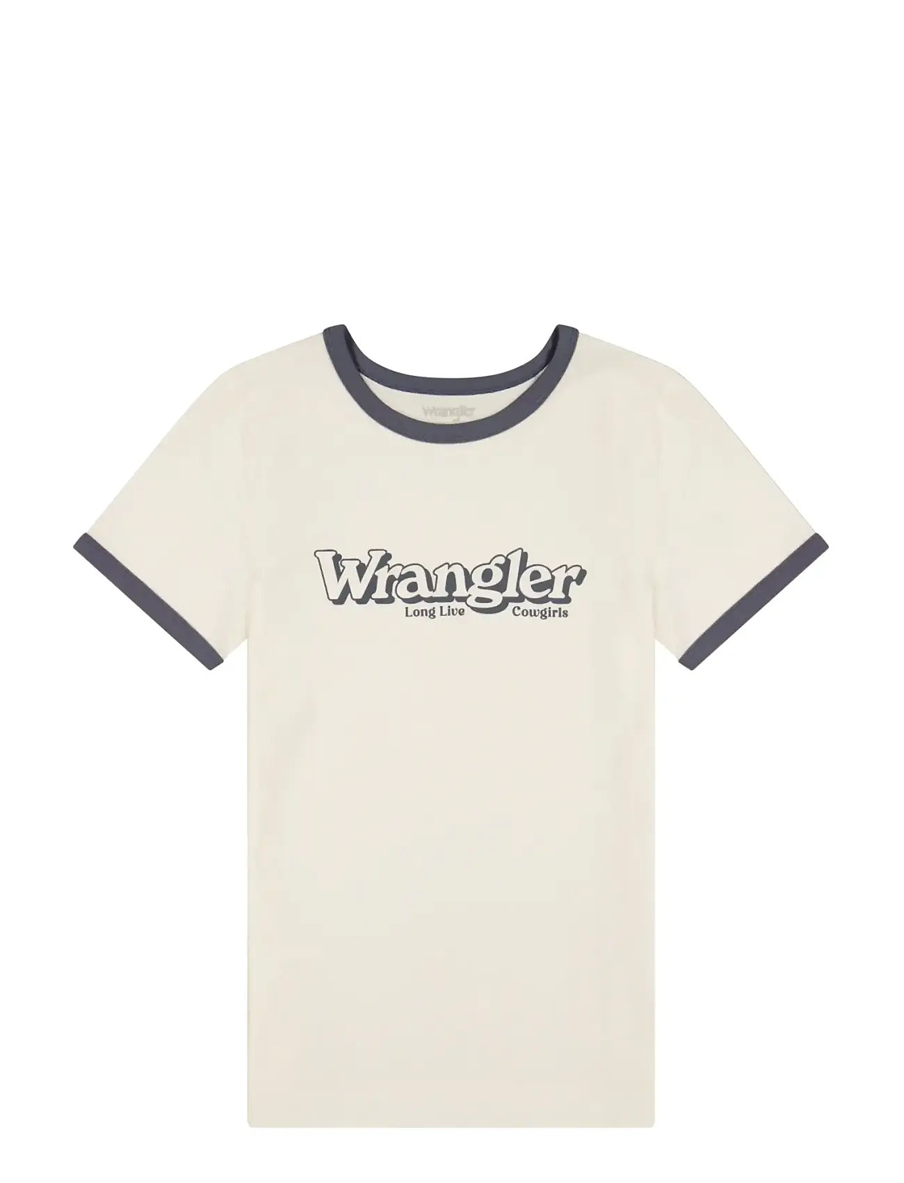 WRANGLER Ringer Tee Cream - XSx00 - Damen