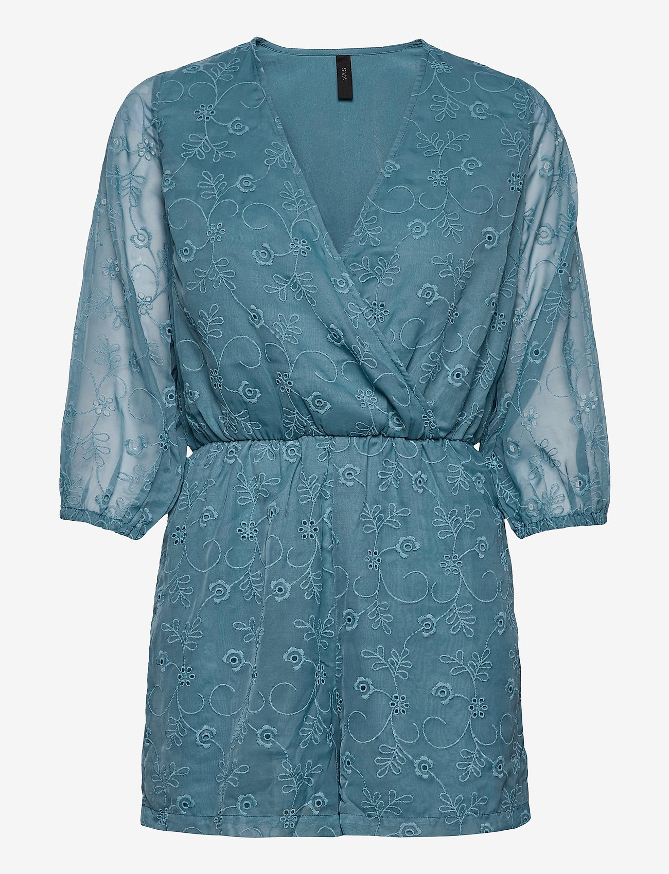 blue patterned playsuit