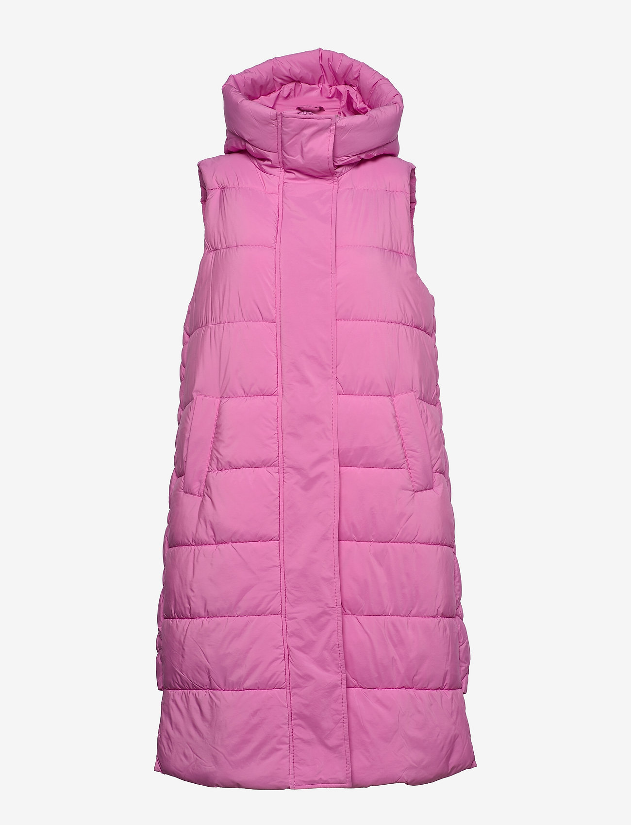 fuchsia puffer vest