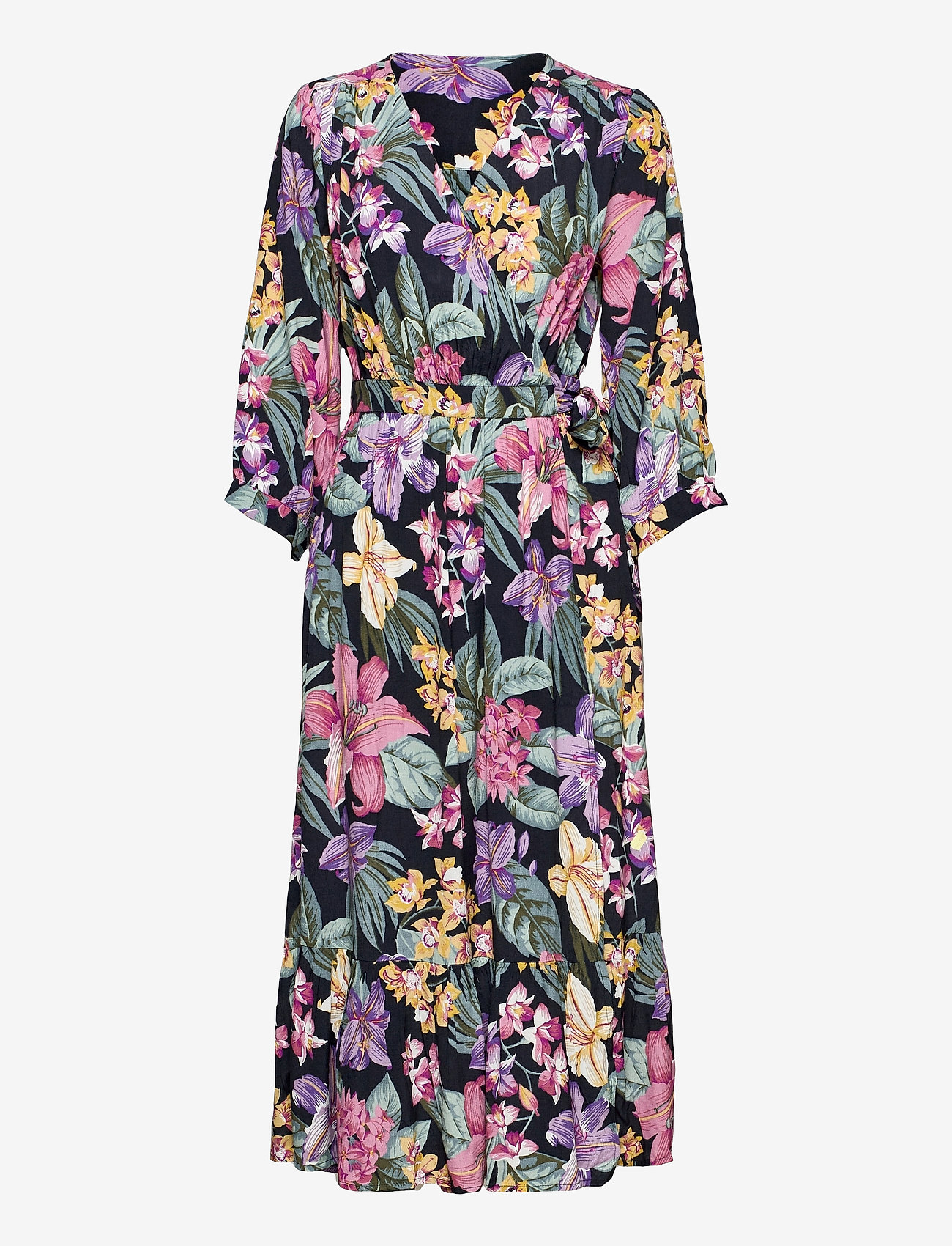 YAS Yaslio 3/4 Midi Wrap Dress - Show - Midi dresses | Boozt.com