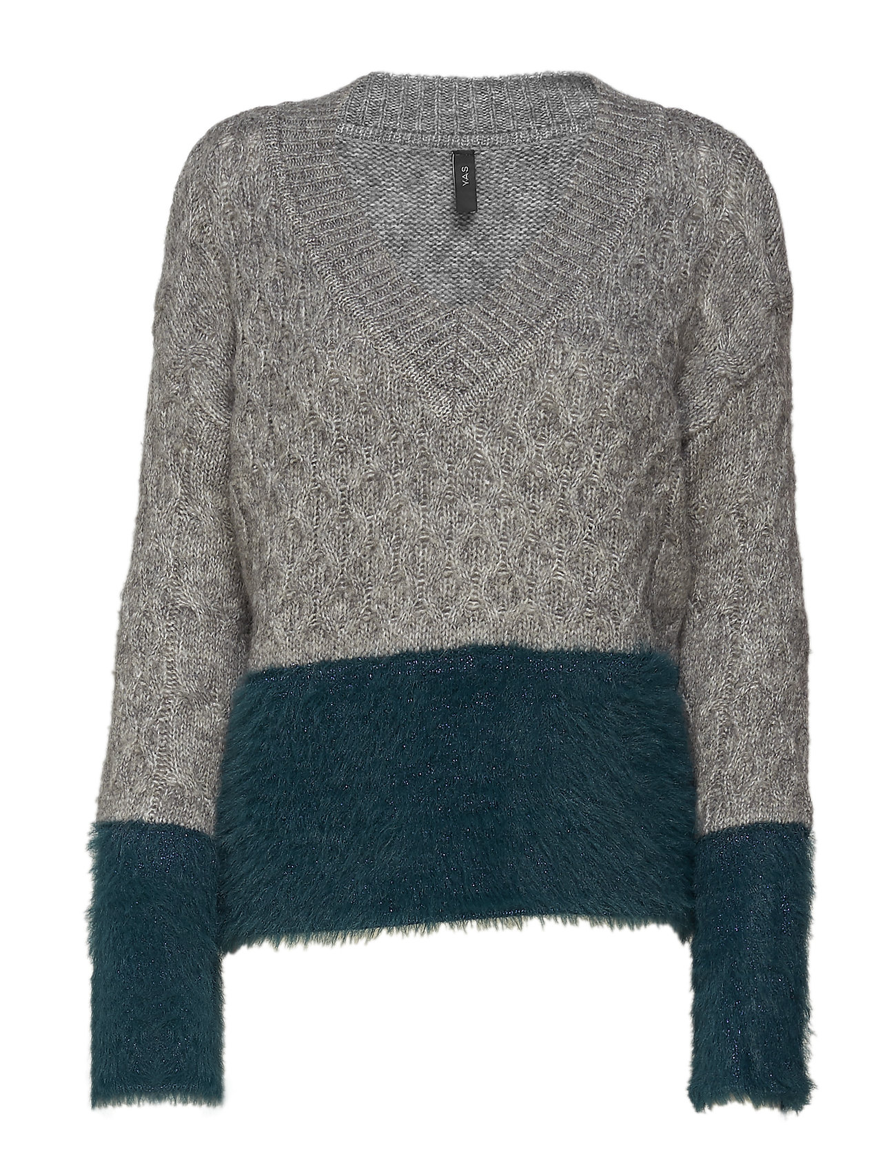YAS Yasvicky Ls Knit Pullover (Medium Grey Melange), 112.25 kr | Stort ...