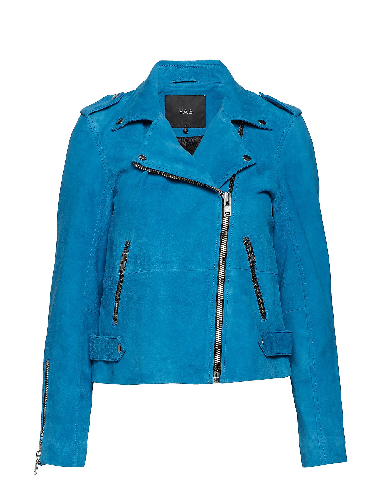 Yaswilera Suede Jacket Leren Jack Jas Blauw Yas yas kopen in de aanbieding