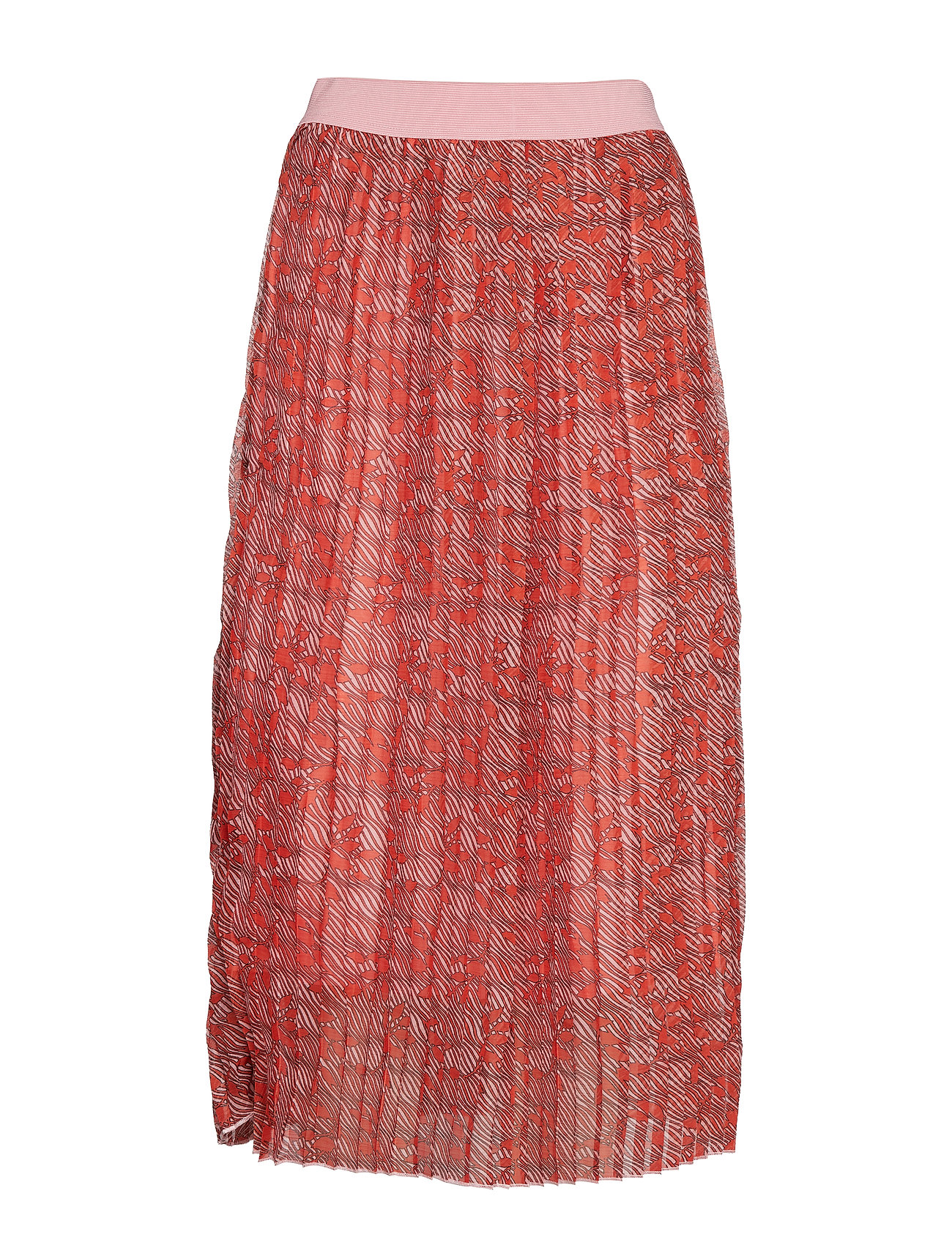 YAS Yasholia Hw Midi Skirt Knälång Kjol Röd [Color: QUARTZ PINK ][Sex: Women ][Sizes: XS,S,M,L ]