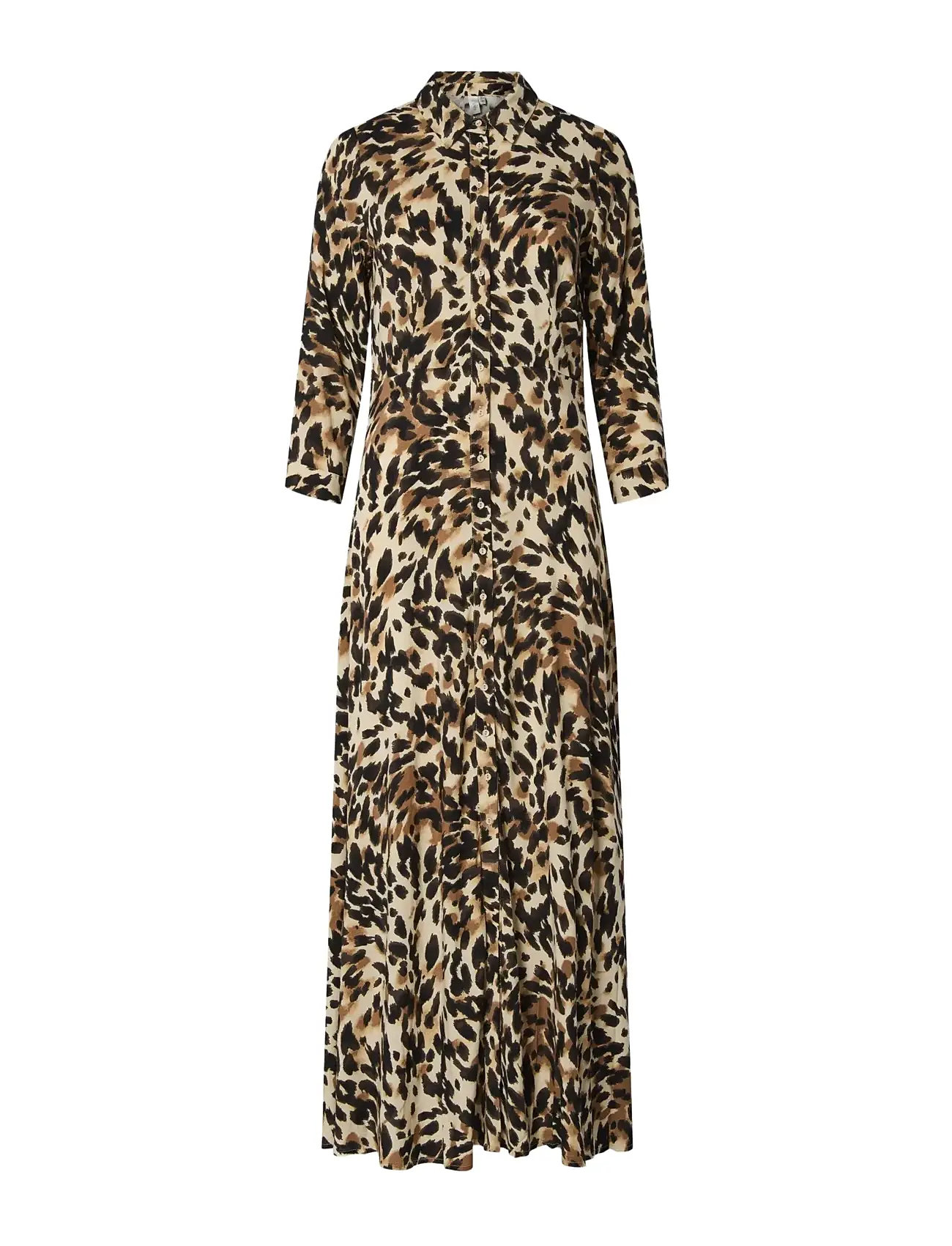 Yassavanna Long Shirt Dress S. Noos Maxikjole Festkjole Black YAS