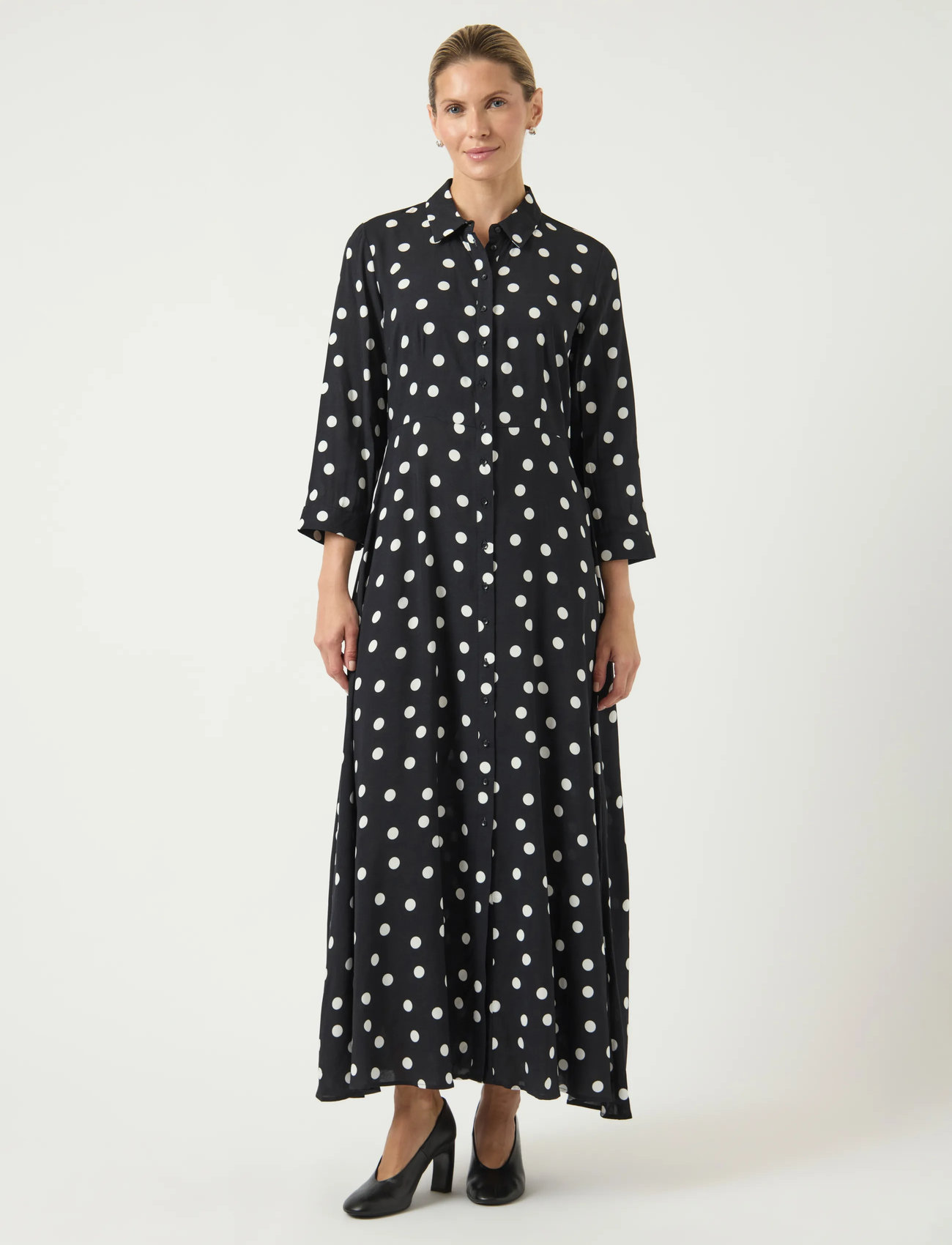 YAS Yassavanna Long Shirt Dress S. Noos, M, Black, Kjoler > Maxikjole, Dame