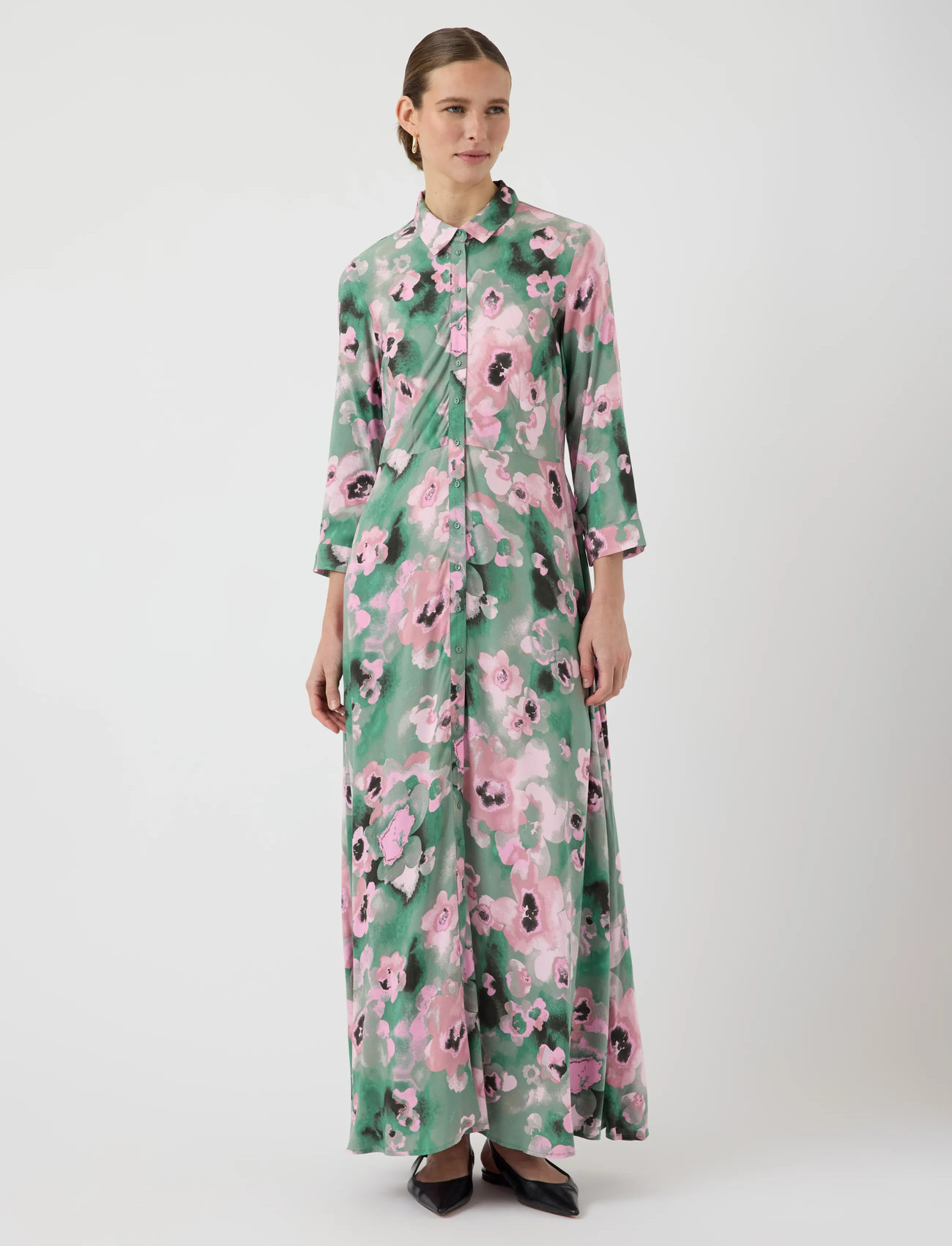 YAS Yassavanna Long Shirt Dress S. Noos, XL, Multi/patterned, Kjoler > Maxikjole, Dame