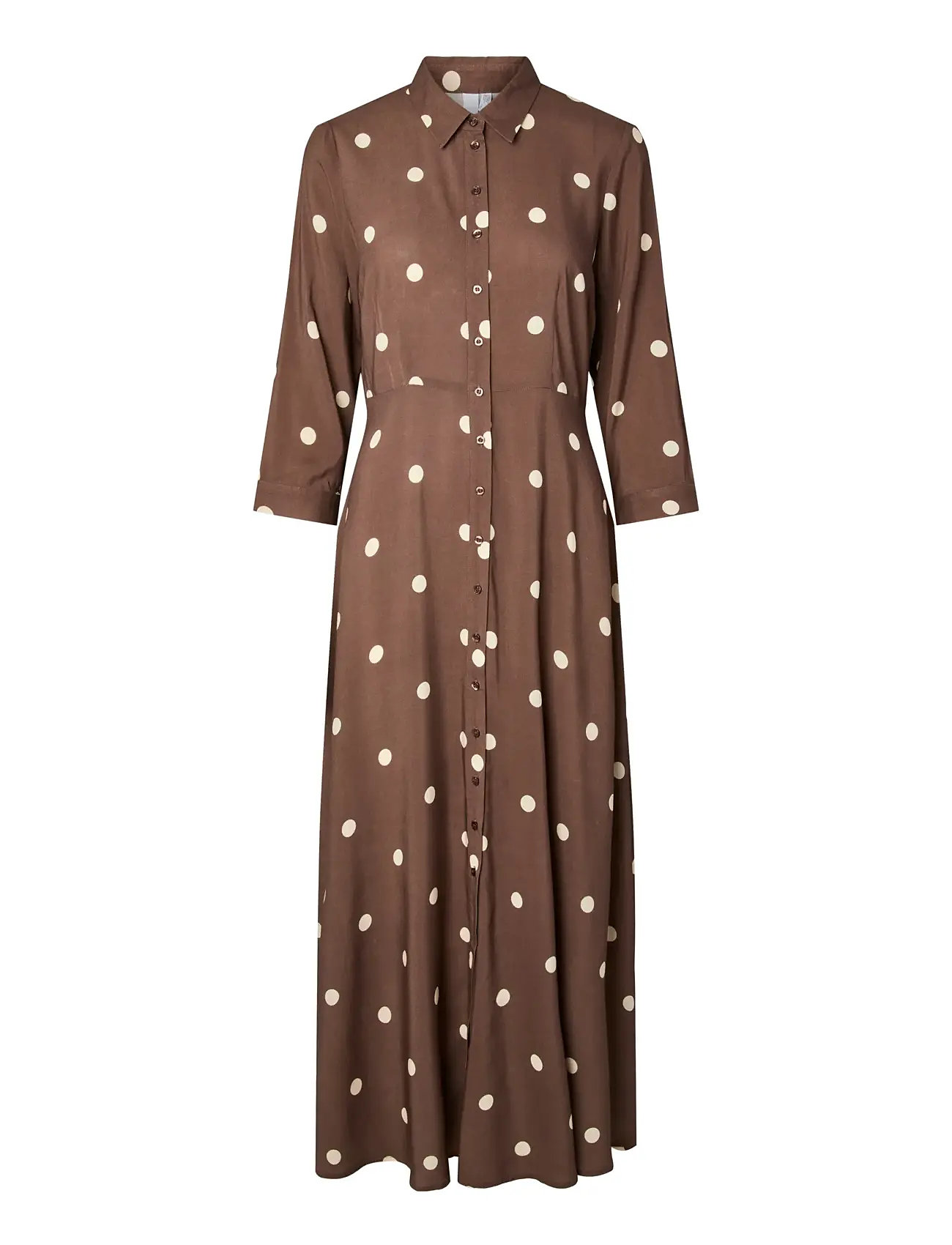 YAS Yassavanna Long Shirt Kleid S. Noos Braun - S - Damen