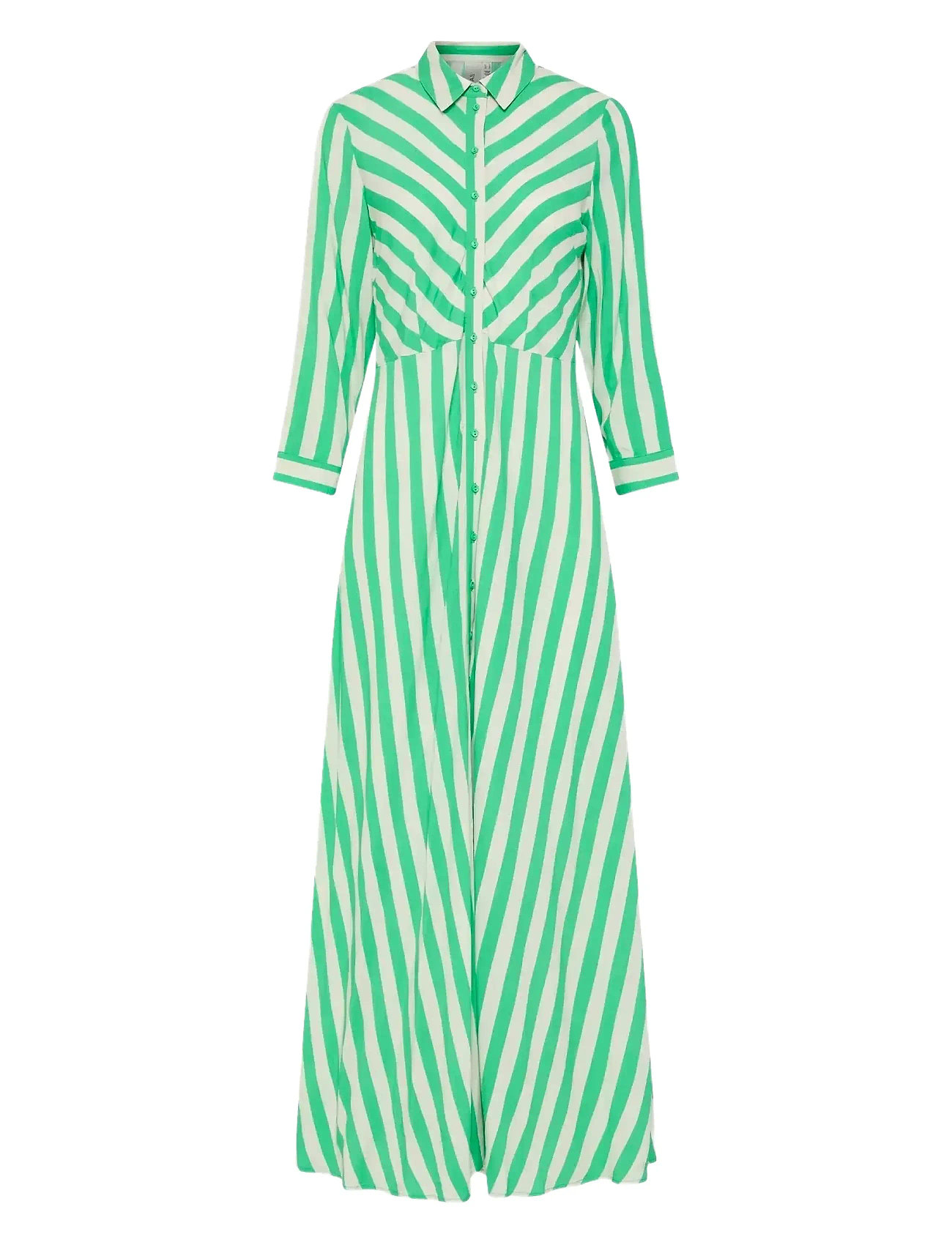 Yassavanna Long Shirt Dress S. Noos Maxikjole Festkjole Green YAS