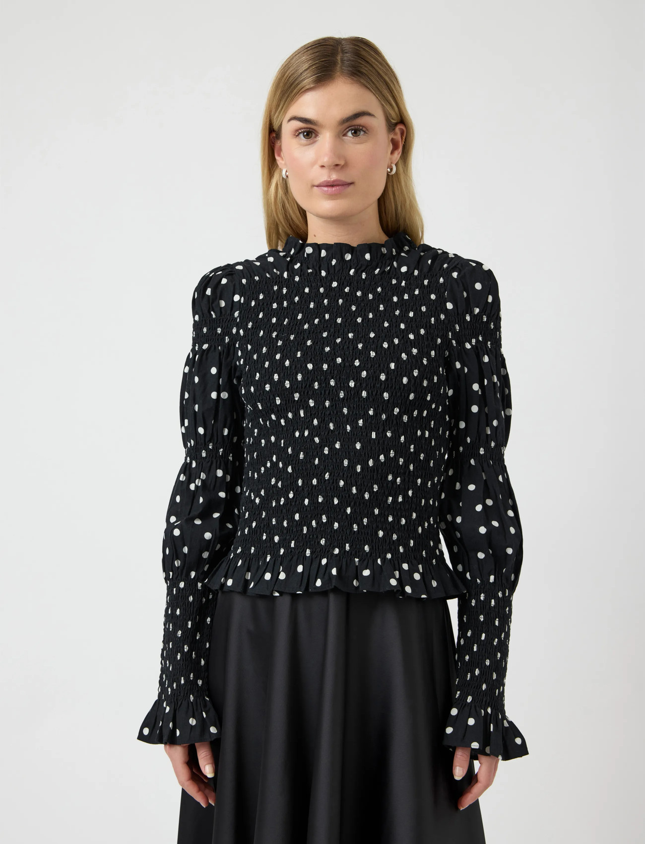 YAS Yaschemma Ls Smock Top Noos, M, Black, Skjorter > Langærmede, Dame