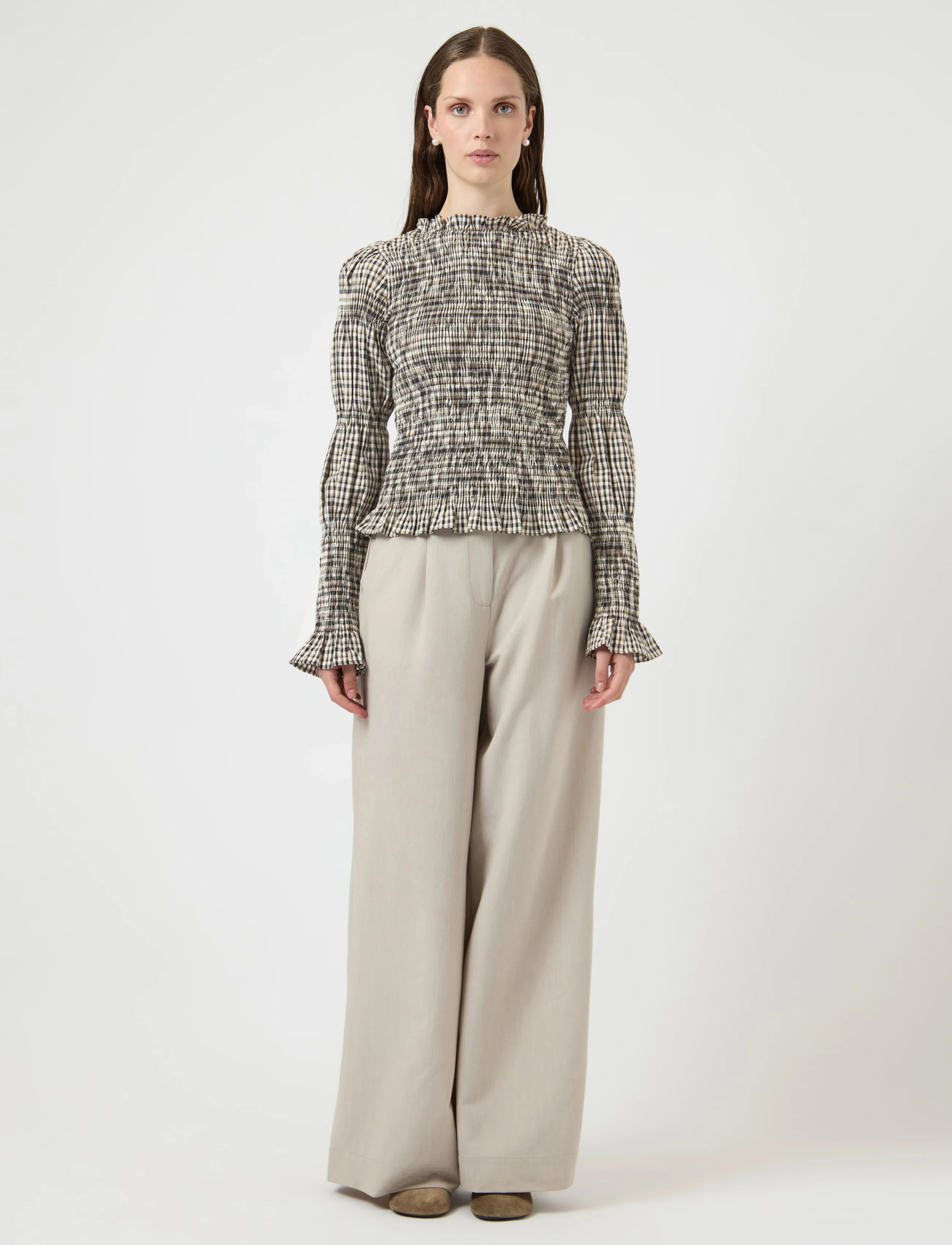 YAS Yaschemma Ls Smock Top Noos, S, Black, Skjorter > Langærmede, Dame