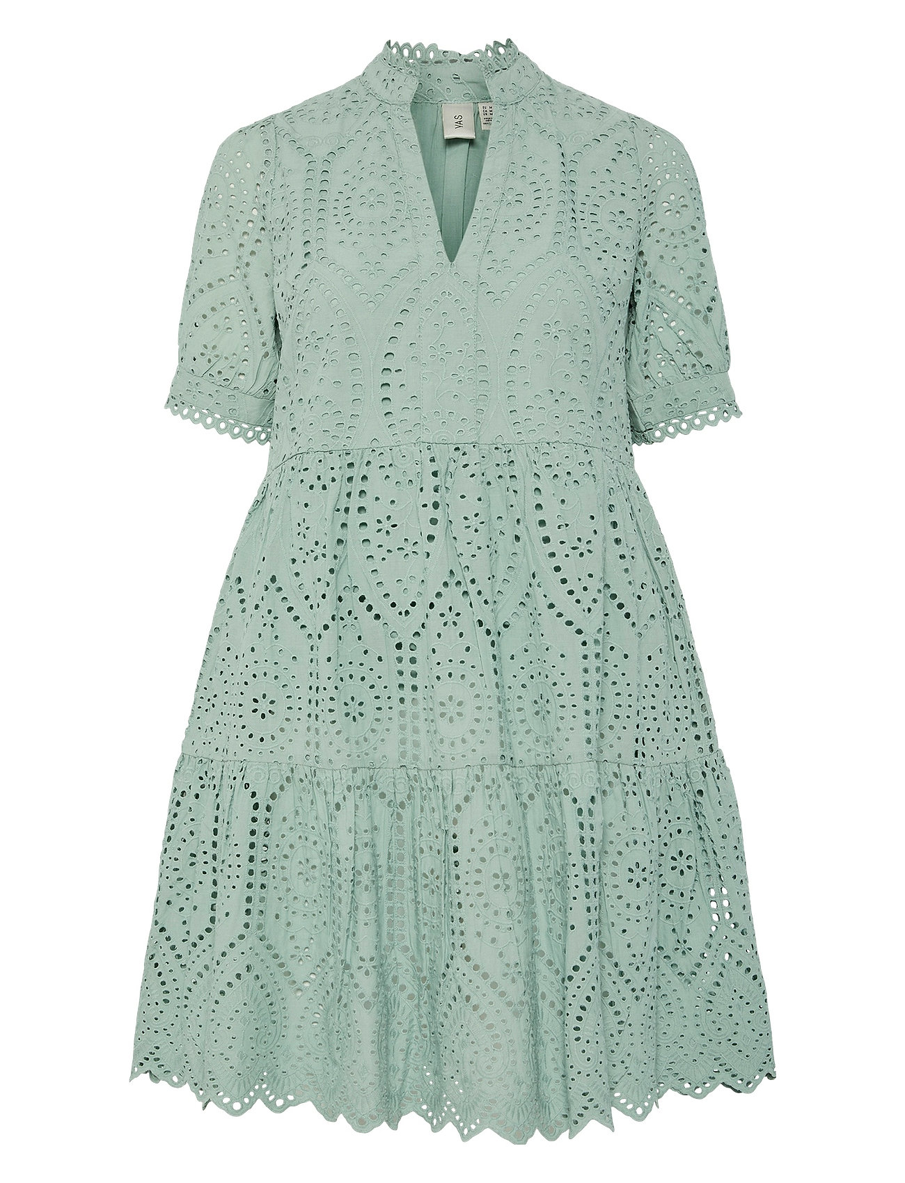 Yasholi Ss Dress S. Noos Kort Kjole Green YAS