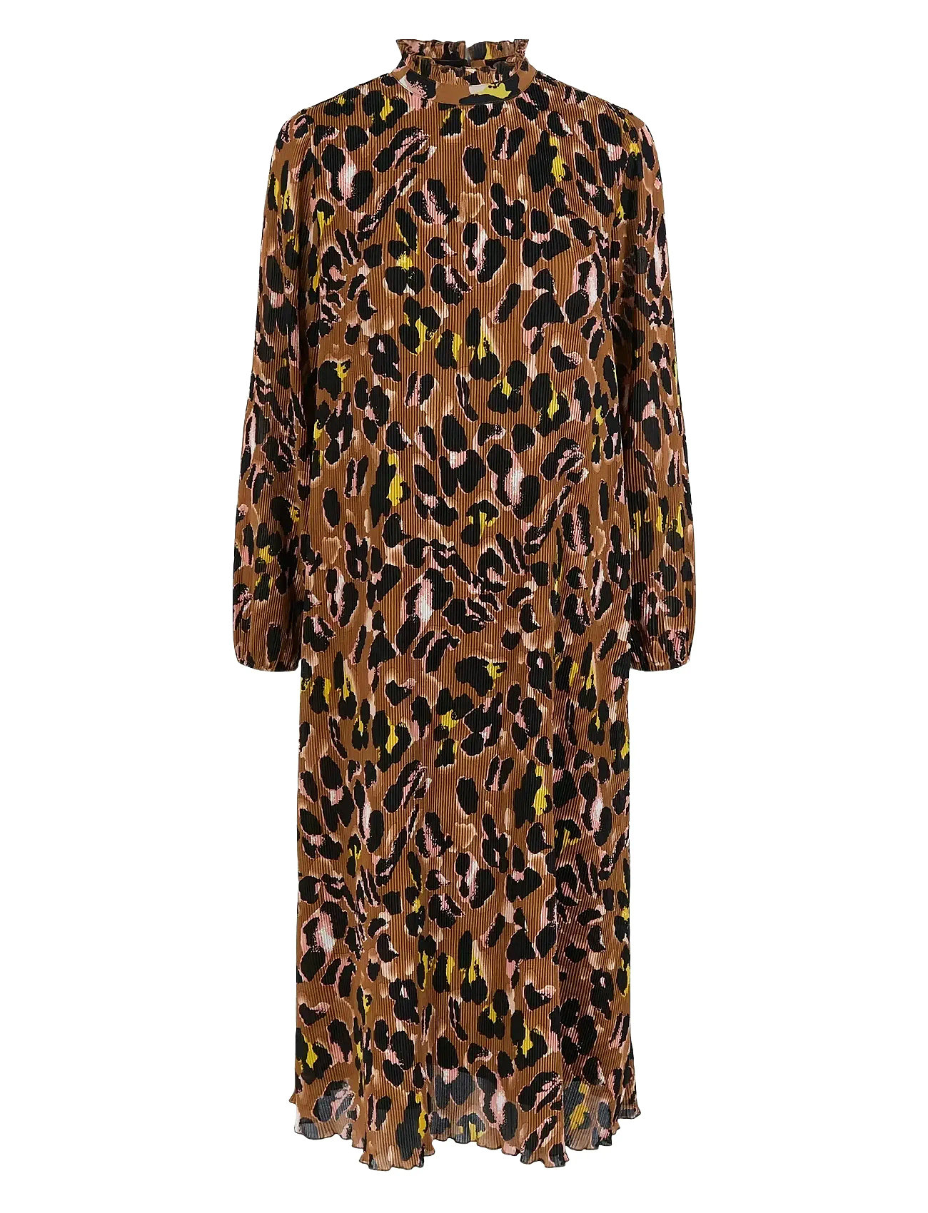 Yaspippa Ls Midi Dress S. Knelang Kjole Multi/patterned YAS