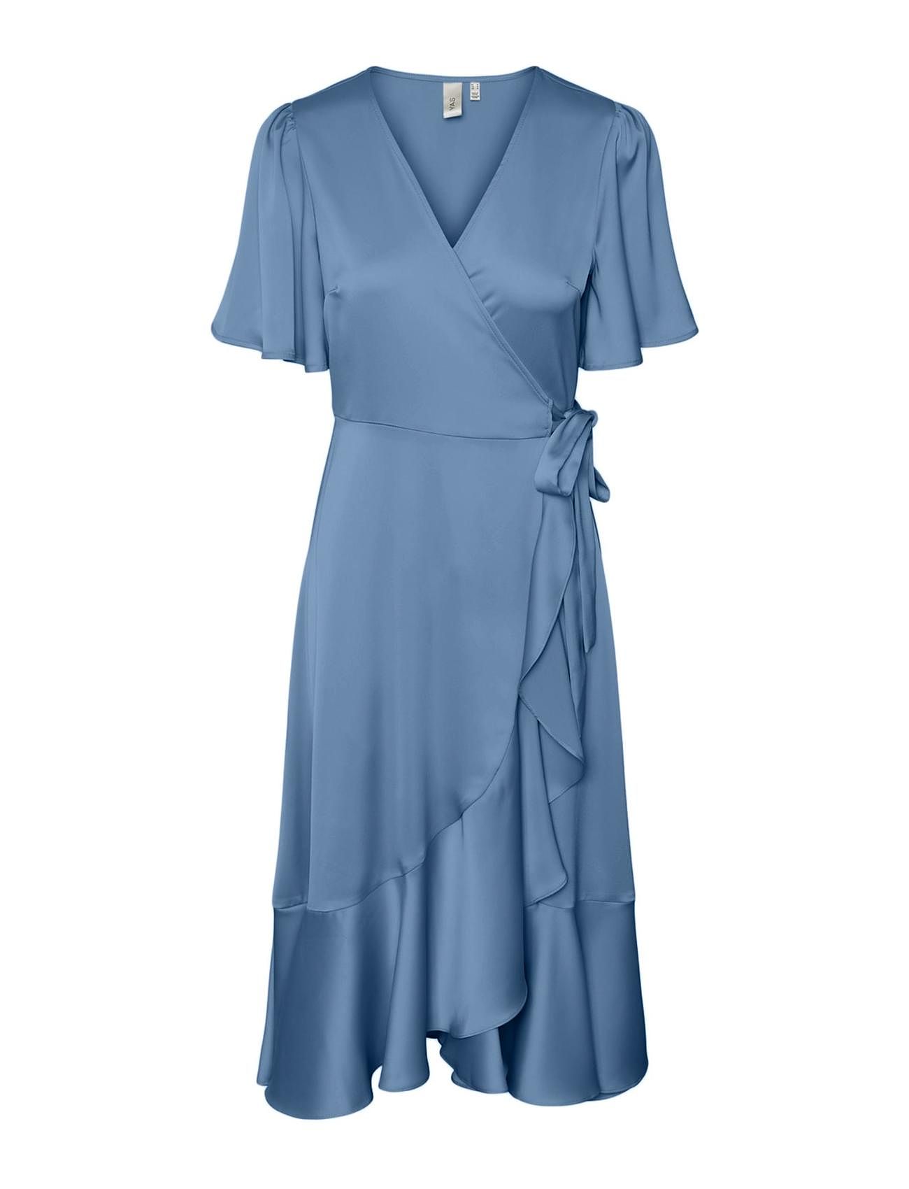 Yasthea 2/4 Midi Wrap Dress S. Noos Blue YAS
