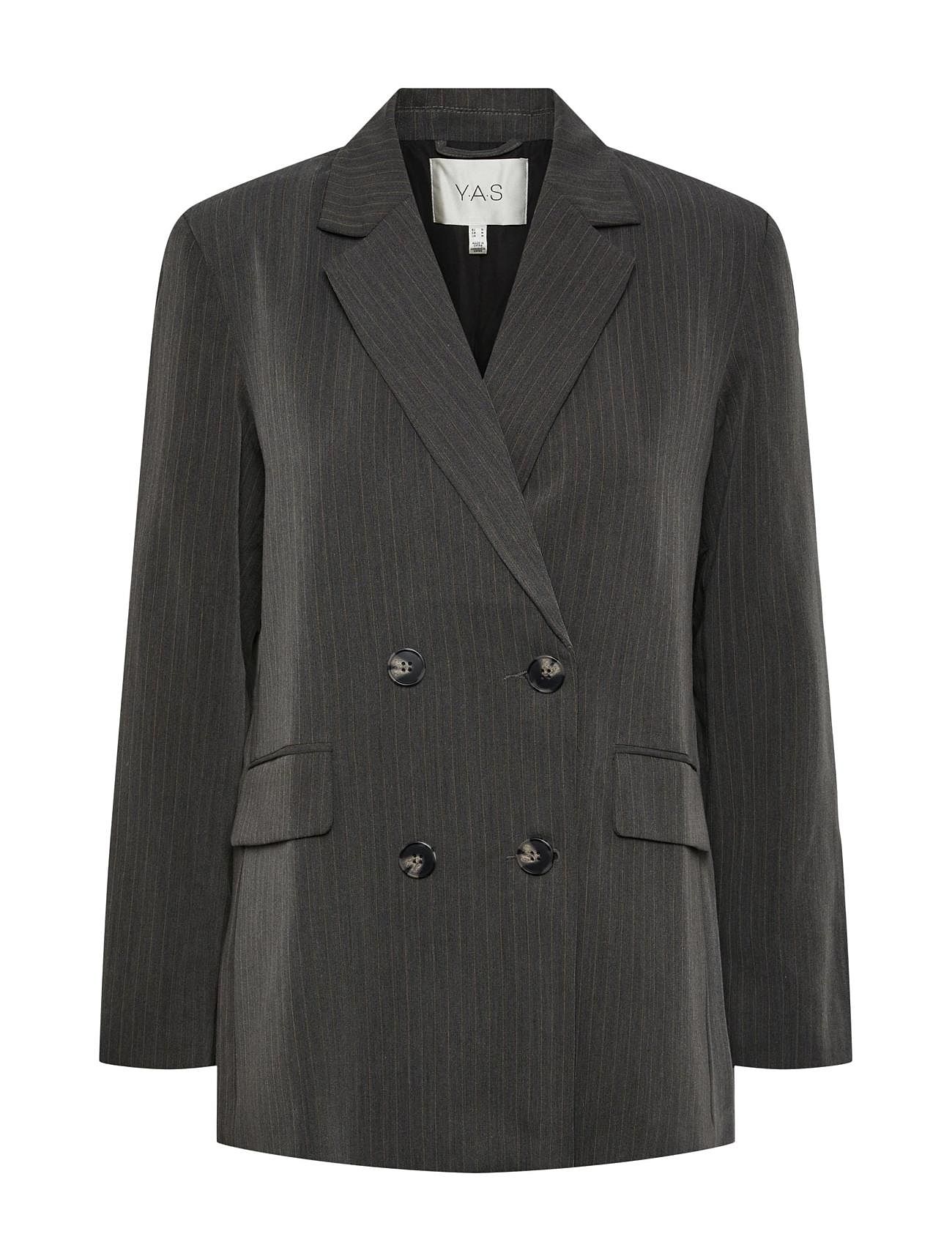 Yaspinly Ls Pinstripe Blazer S. Grey YAS