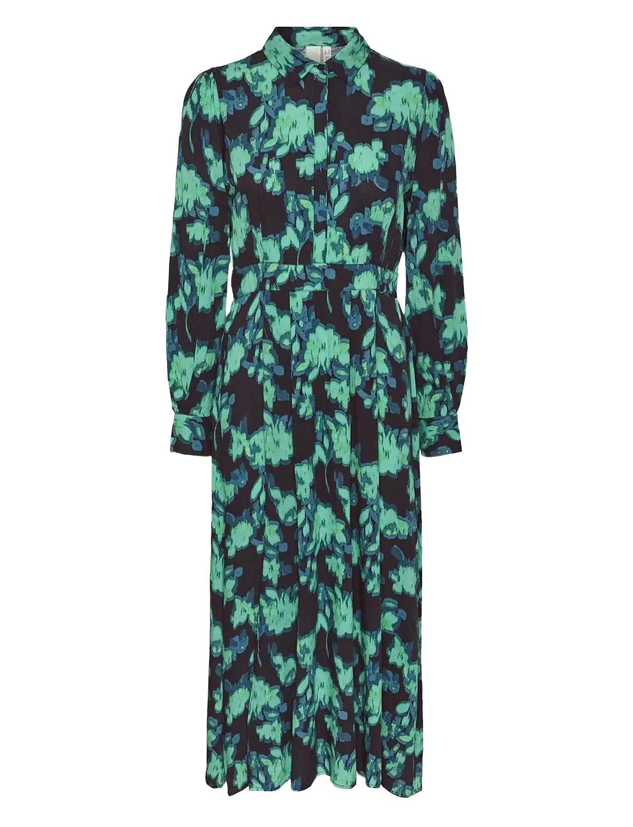 Yasflair Ls Long Shirt Dress S. Green YAS