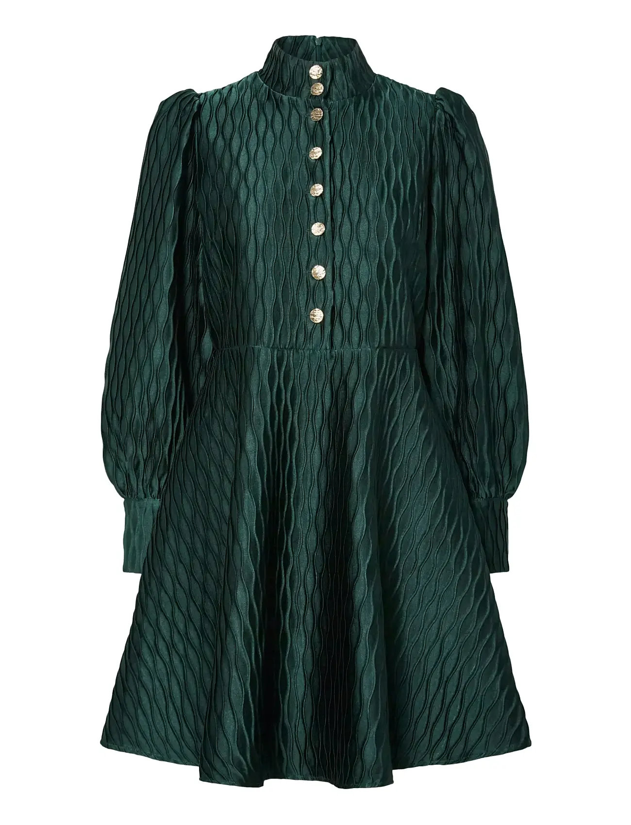 YAS Yasripple Ls Kleid S. Noos Grün - 40 - Damen