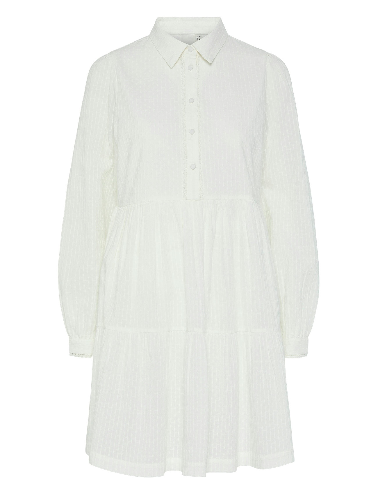 Yastia Ls Dress S. Noos Kort Kjole White YAS