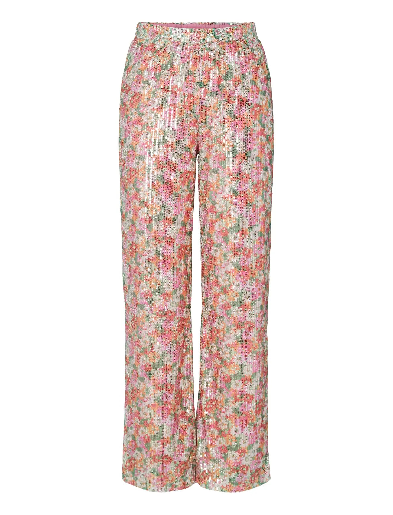 Yaskaia Sequin Hw Pants - Show Pink YAS