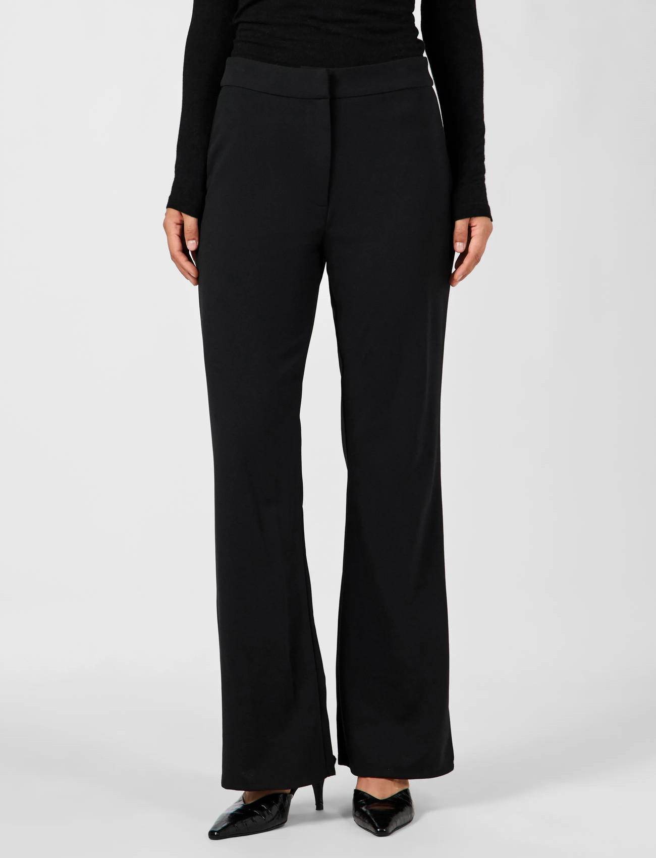 YAS Yasvictoria Hmw Flared Pant S. Noos, S, Black, Bukser > Flared, Dame