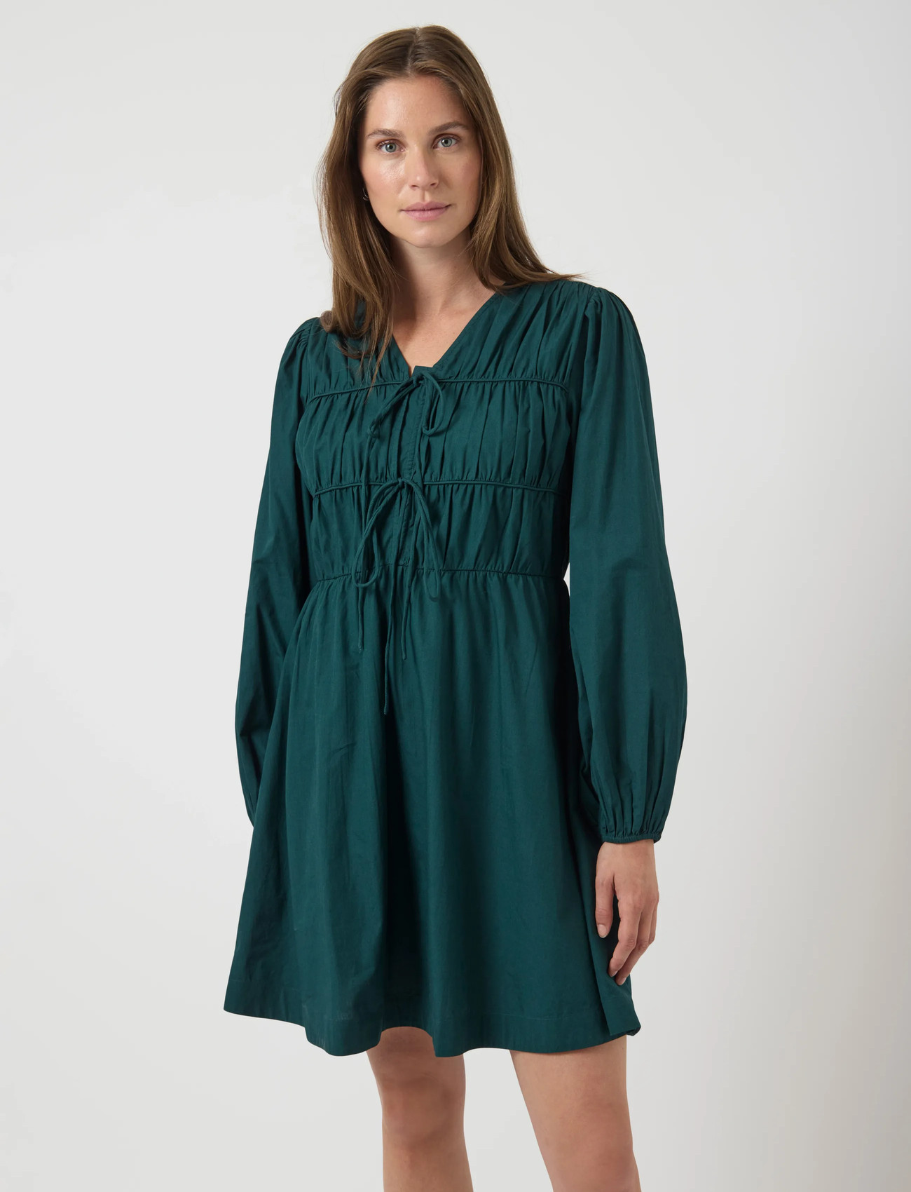 YAS Yasebba Ls Dress S. Noos, 36, Green, Kjoler > Kort Kjole, Dame