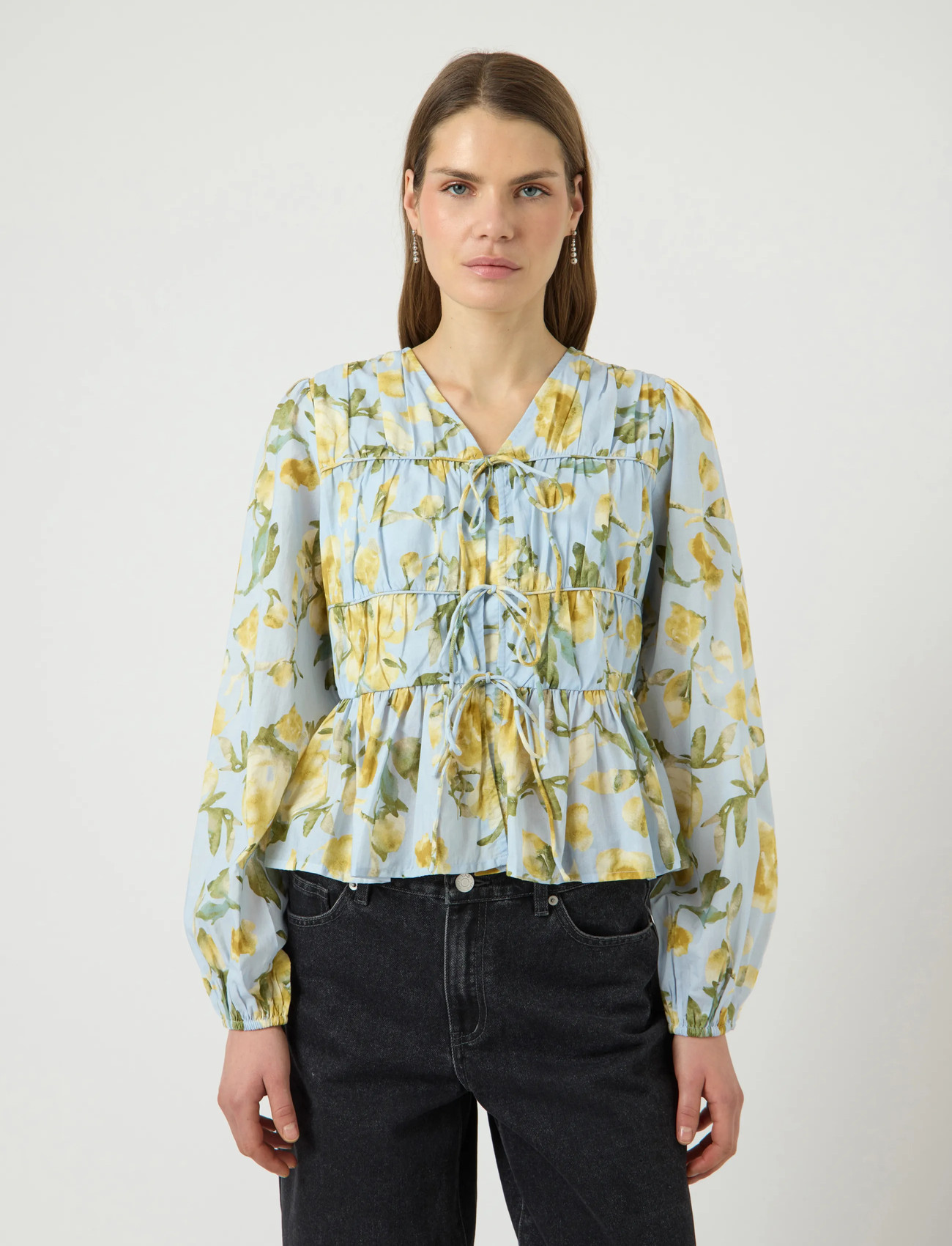 YAS Yasebba Ls Top S. Noos, 40, Multi/patterned, Bluser > Langærmede, Dame