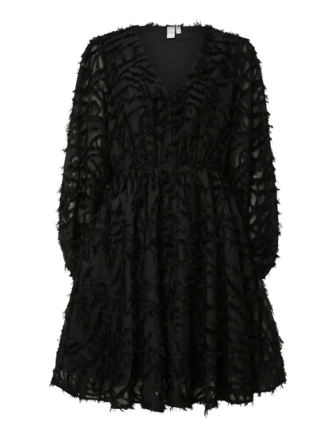 YAS Yasparia Ls Kleid S. Noos Schwarz - 34 - Damen