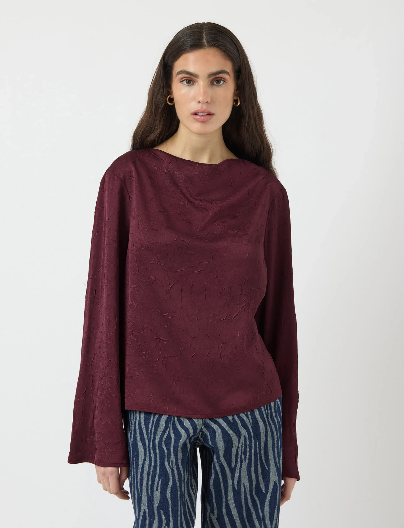 YAS Yasnimbo Ls Top S., 40, Burgundy, Bluser > Langærmede, Dame