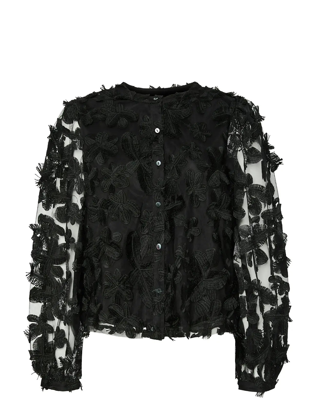 YAS Yaskarly Ls Shirt - Show Schwarz - 34 - Damen