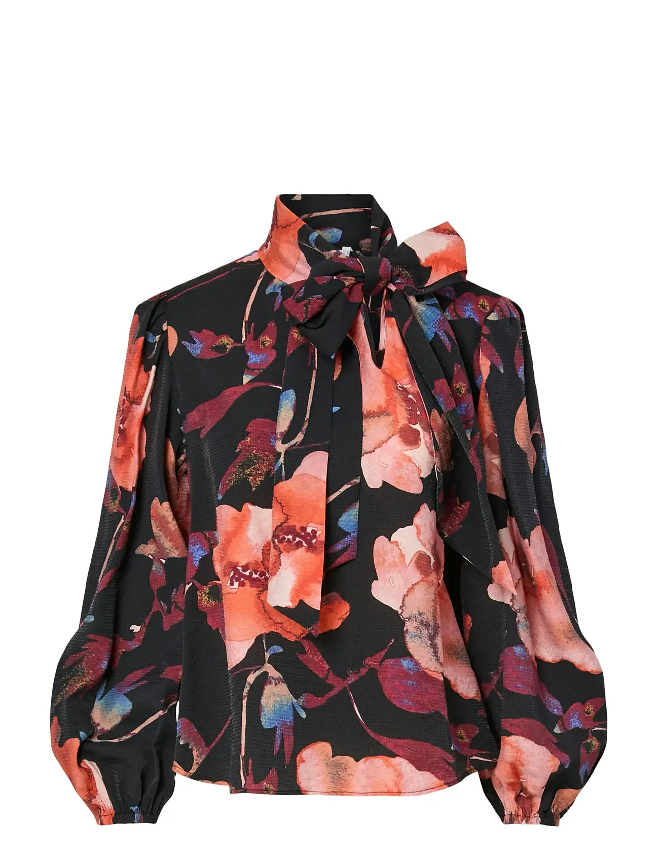 YAS Yaspilana Ls Tie Neck Top S., 34, Multi/patterned, Bluser > Langærmede, Dame