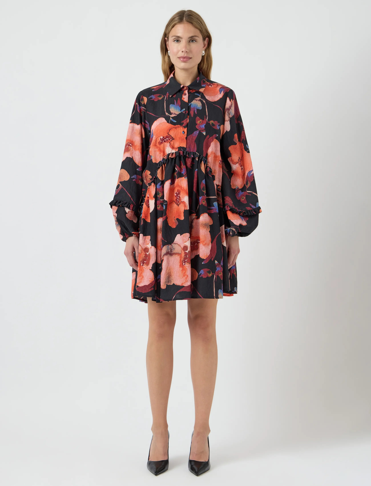 YAS Yaspilana Ls Dress S., 40, Multi/patterned, Kjoler > Kort Kjole, Dame
