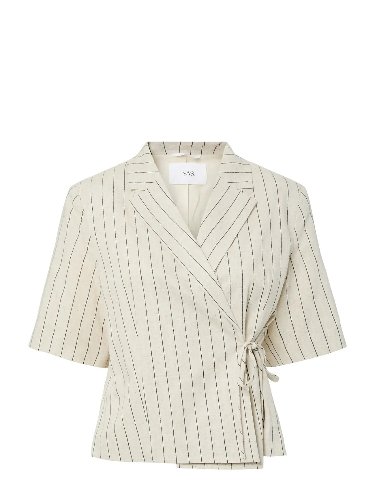 YAS Yaslinura 2/4 Linen Blend Blazer Cream - 34 - Damen