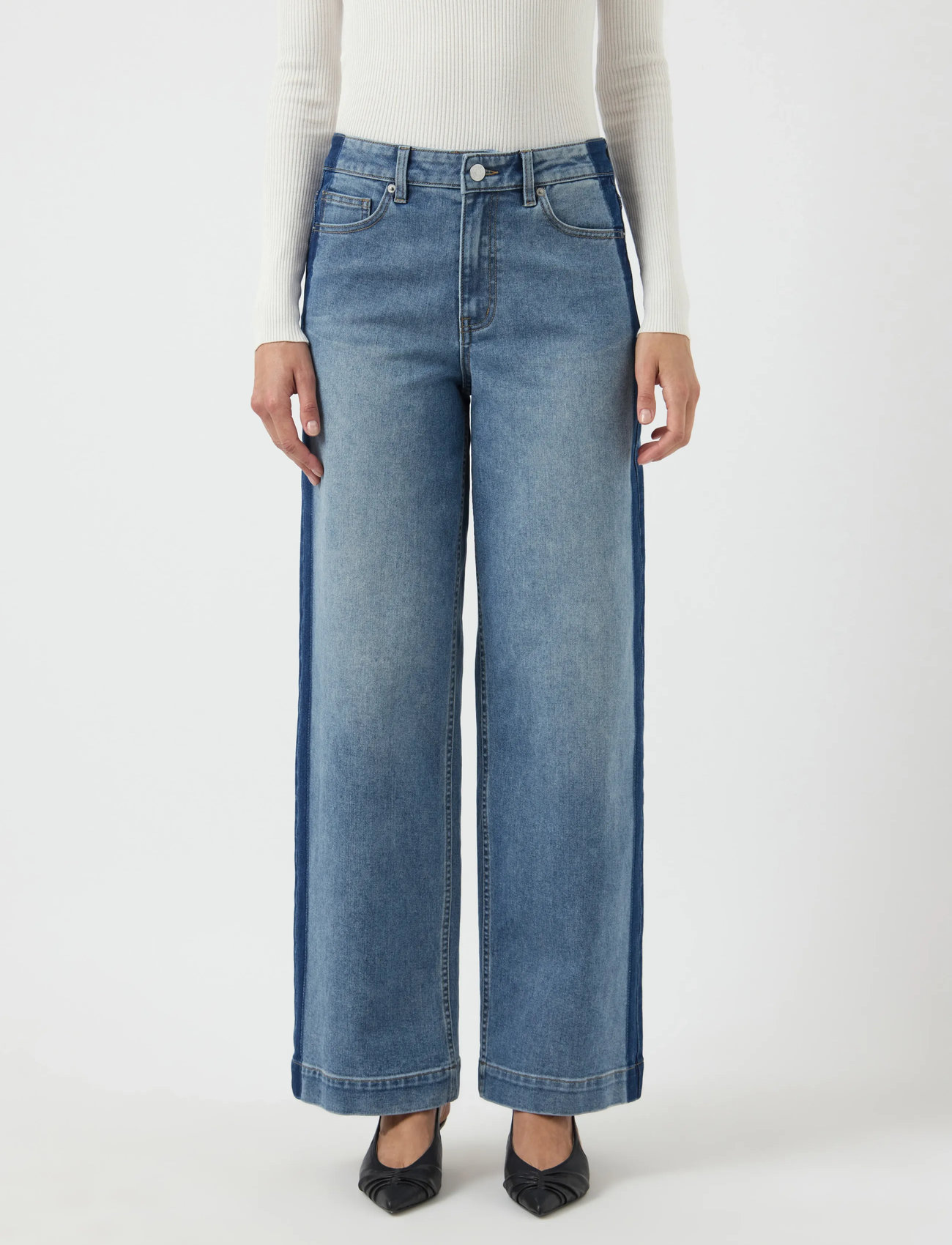 YAS Yaspamela Hw Jeans - D2D, 29 x 32, Blue, Jeans > Vidde, Dame