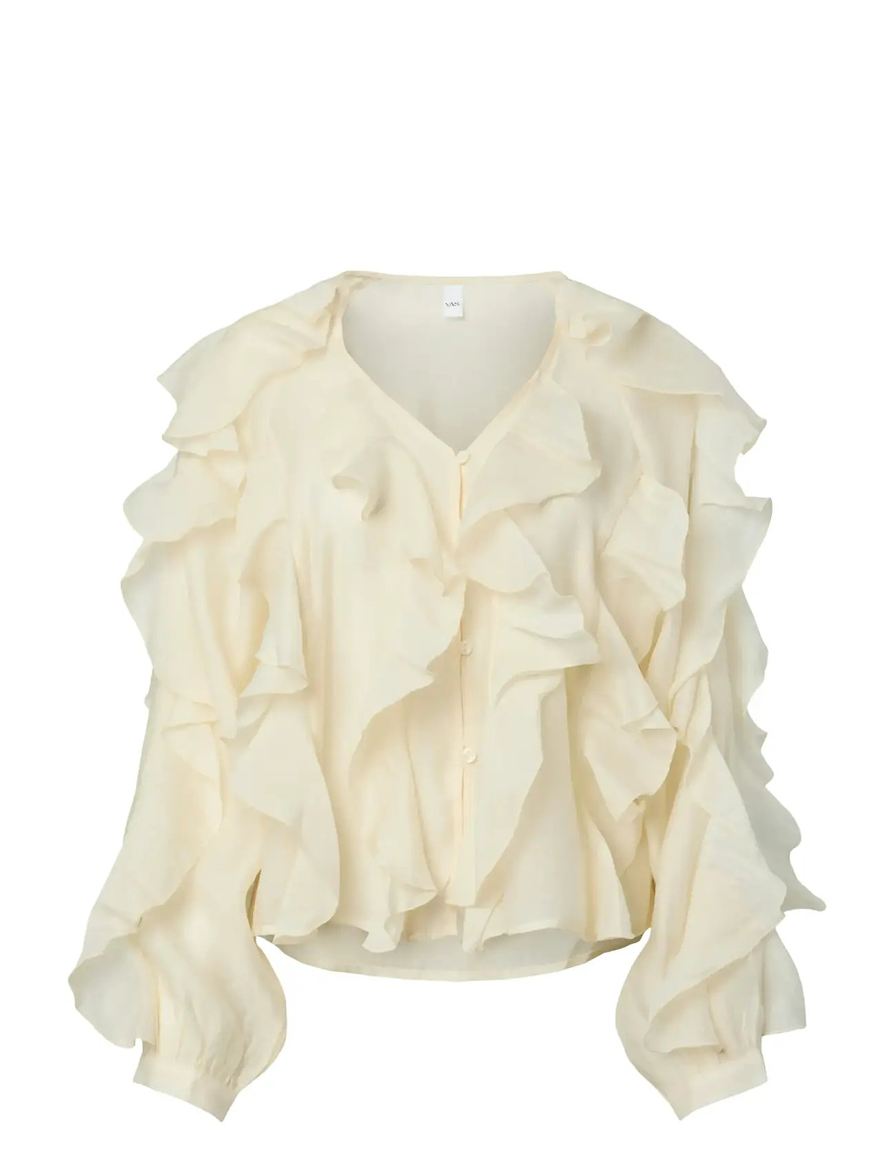 YAS Yasphilippa Ls Top - D2D, 34, Cream, Bluser > Langærmede, Dame