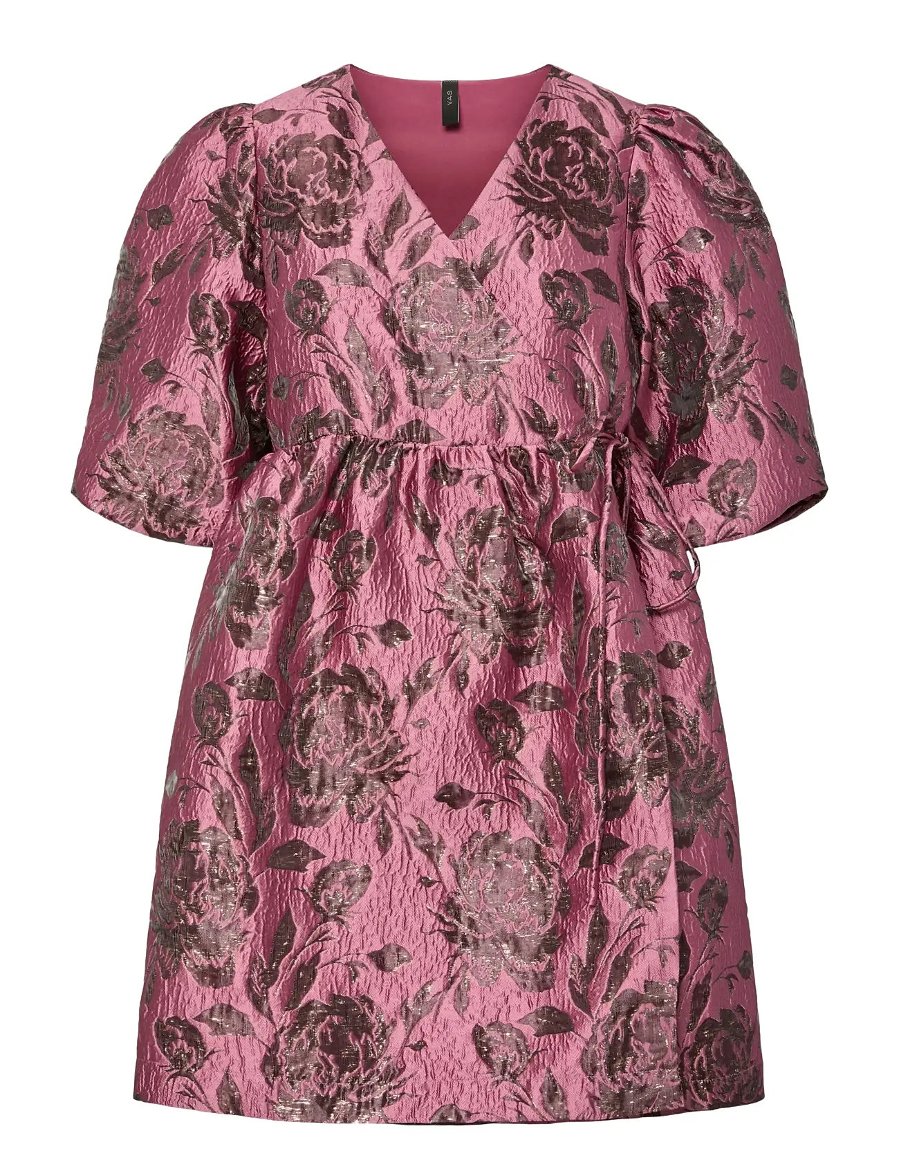 YAS Yasmarie 2/4 Wrap Dress - D2D, 34, Pink, Kjoler > Kort Kjole, Dame