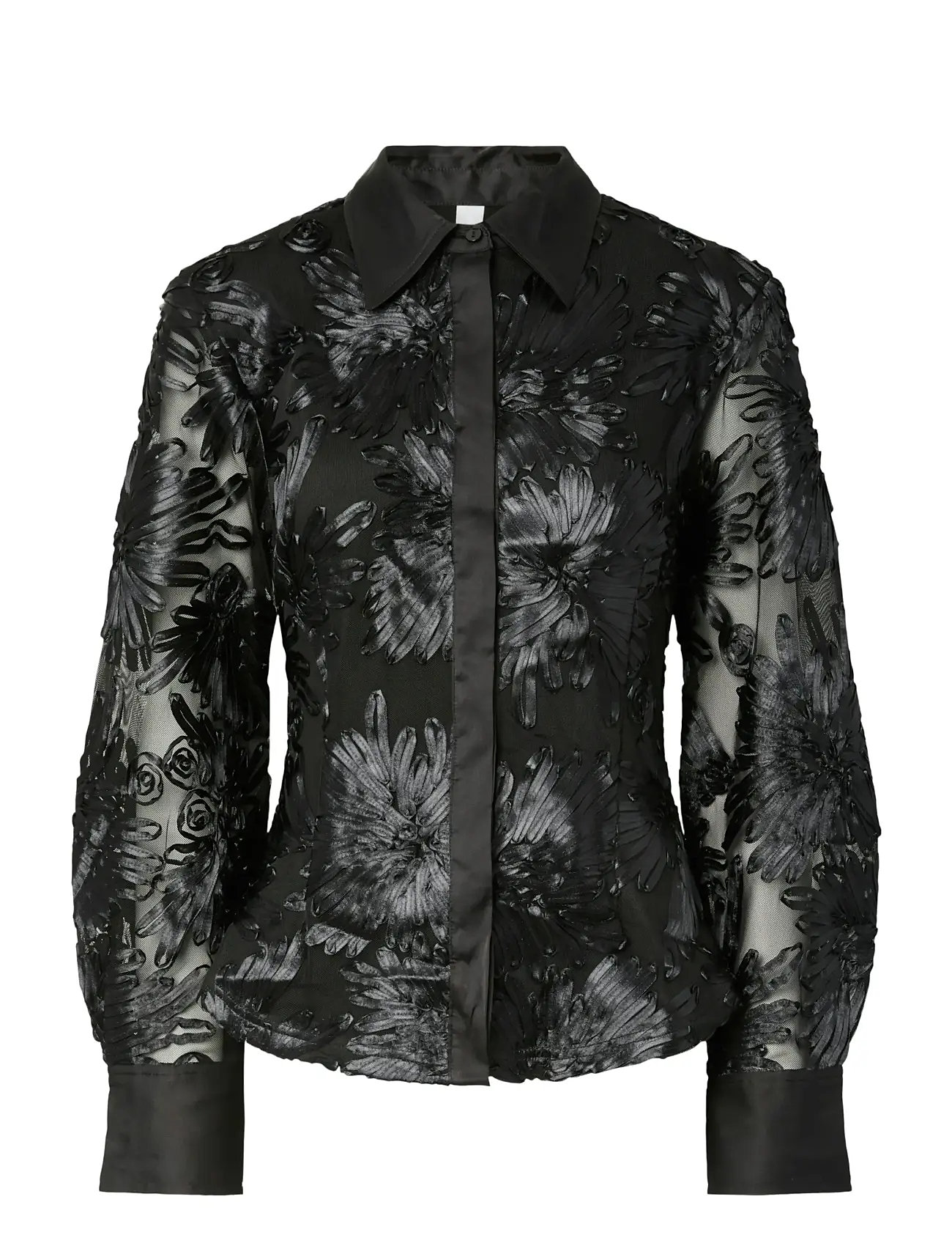 YAS Yasfloree Ls Shirt - D2D Schwarz - S - Damen