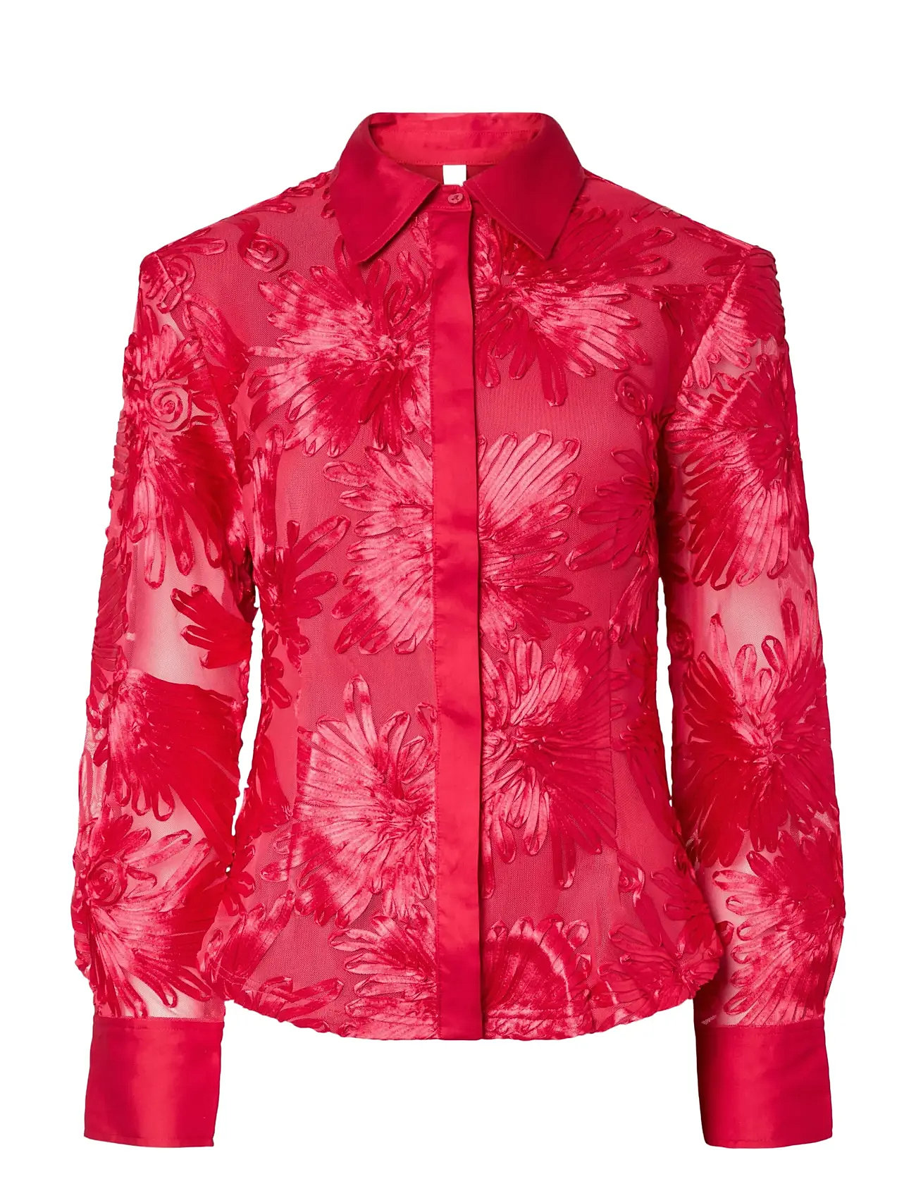 YAS Yasfloree Ls Shirt - D2D Rot - S - Damen