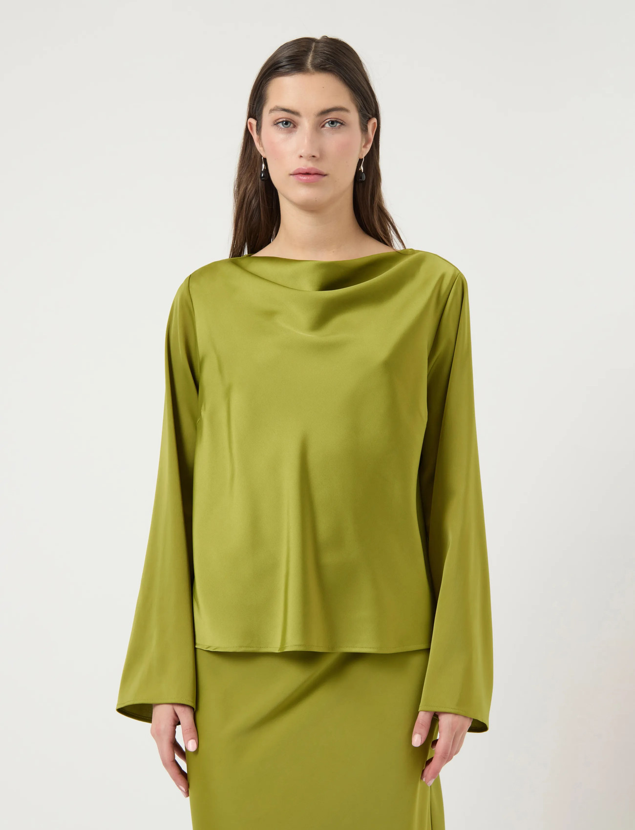 YAS Yaspella Ls Top S. - D2D, 40, Green, Bluser > Langærmede, Dame