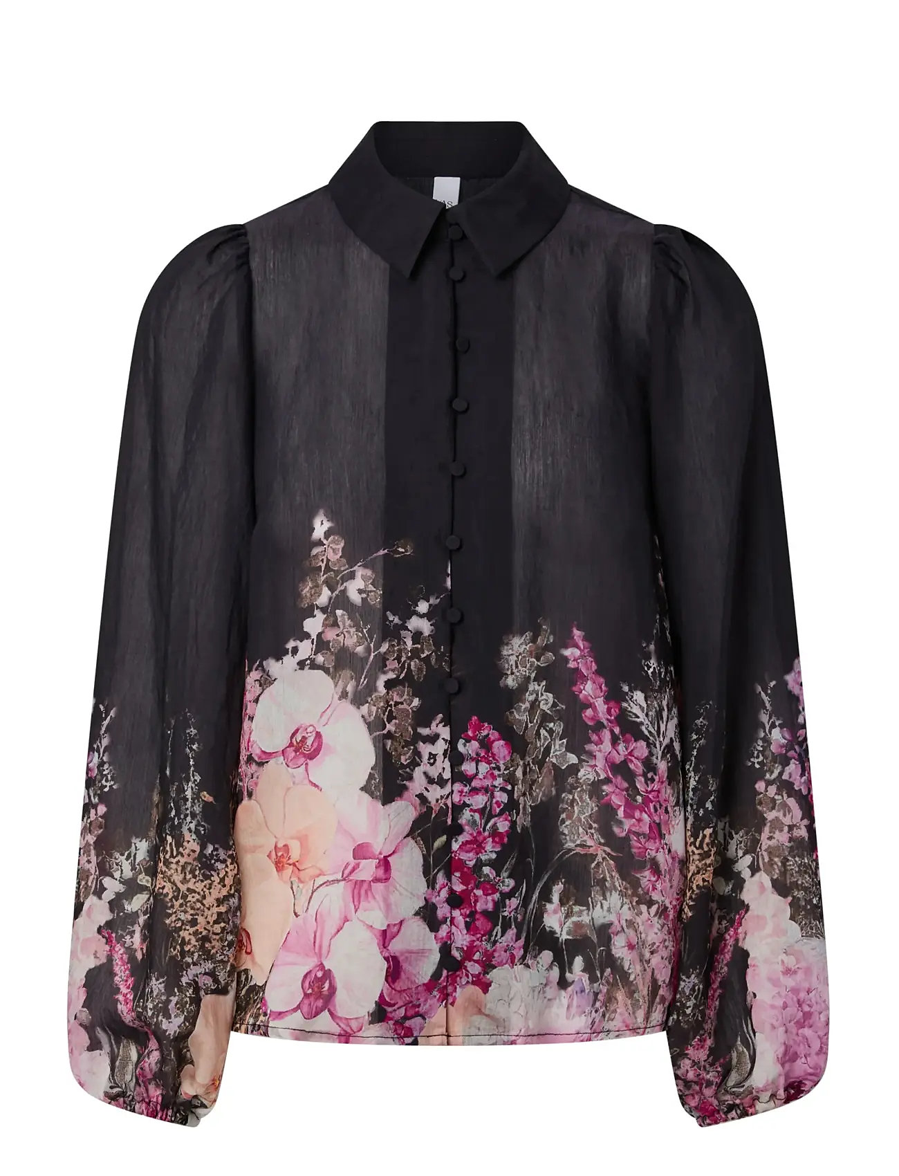 YAS Yasromantica Ls Shirt - D2D Schwarz - 36 - Damen