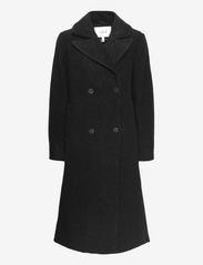YASINFERNO LONG WOOL MIX COAT - BLACK