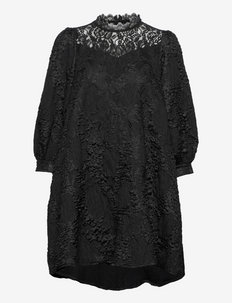 YASESTA 3/4 DRESS - sukienki koronkowe - black