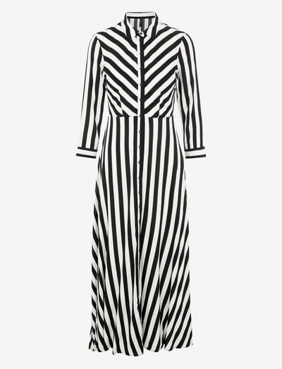 YASSAVANNA LONG SHIRT DRESS - sommerkjoler - stripes w white stripes