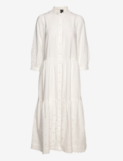 YASVIOLETTA 3/4 LONG DRESS S. - sukienki letnie - star white