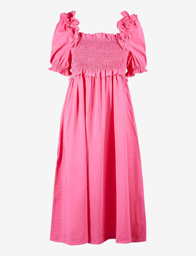 YASALINGO SS MIDI DRESS S. - sukienki eleganckie - shocking pink