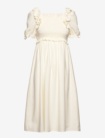 YASALINGO SS MIDI DRESS S. - sukienki eleganckie - star white