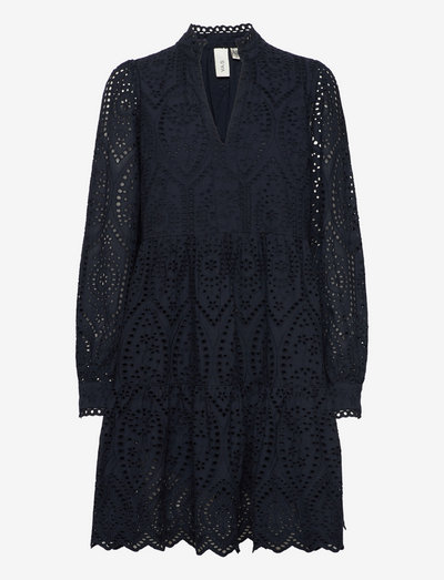 Blue long sleeve dress