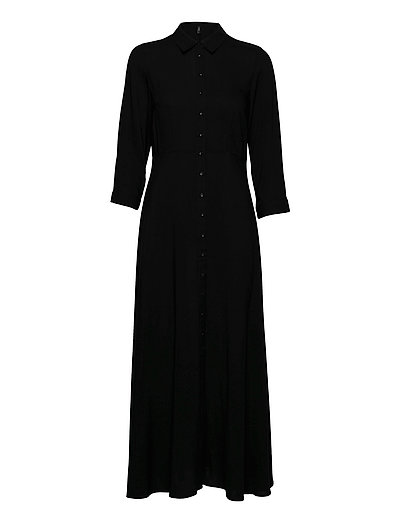 YAS Savanna Ls Long Shirt Dress S. Noos (Black) - 699 kr | Boozt.com