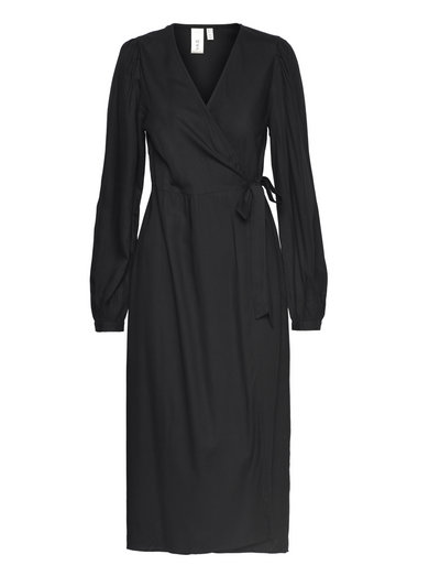 Yas Yaskrizza Ls Midi Wrap Dress- Pb (black) - 499 Kr 