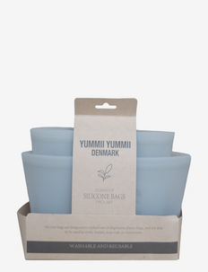 Standup silicone bags - sea shell - mix set - förvaringspåsar - cream
